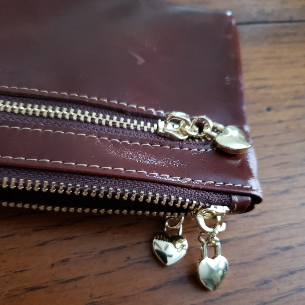 Brighton Brown Small Leather Zipper Wallet - Picture 2 of 9